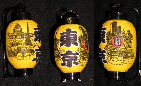 Tokyo mini lantern featuring National Diet Building, Nijubashi Bridge, Tokyo Tower, Shinjuku Subcenter, Senso-ji Temple, Saigo Takamori in Tokyo
